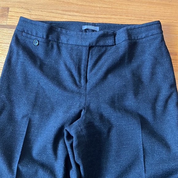 Ann Taylor Straight Leg Black Pants (lined) 98% Wool - Size 8/10 - Picture 2 of 16